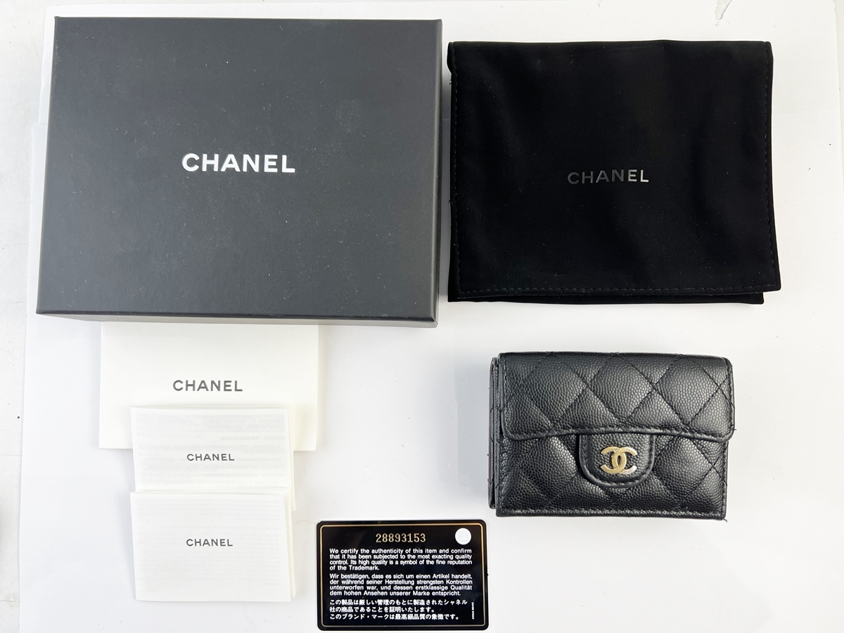 おすすめ! 【美品☆付属品完備】CHANEL 財布 シャネル ミニウォレット