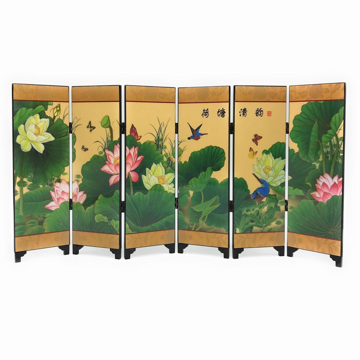  ornament folding screen manner picture Chinese lacquer coating manner desk size ( is s. .)