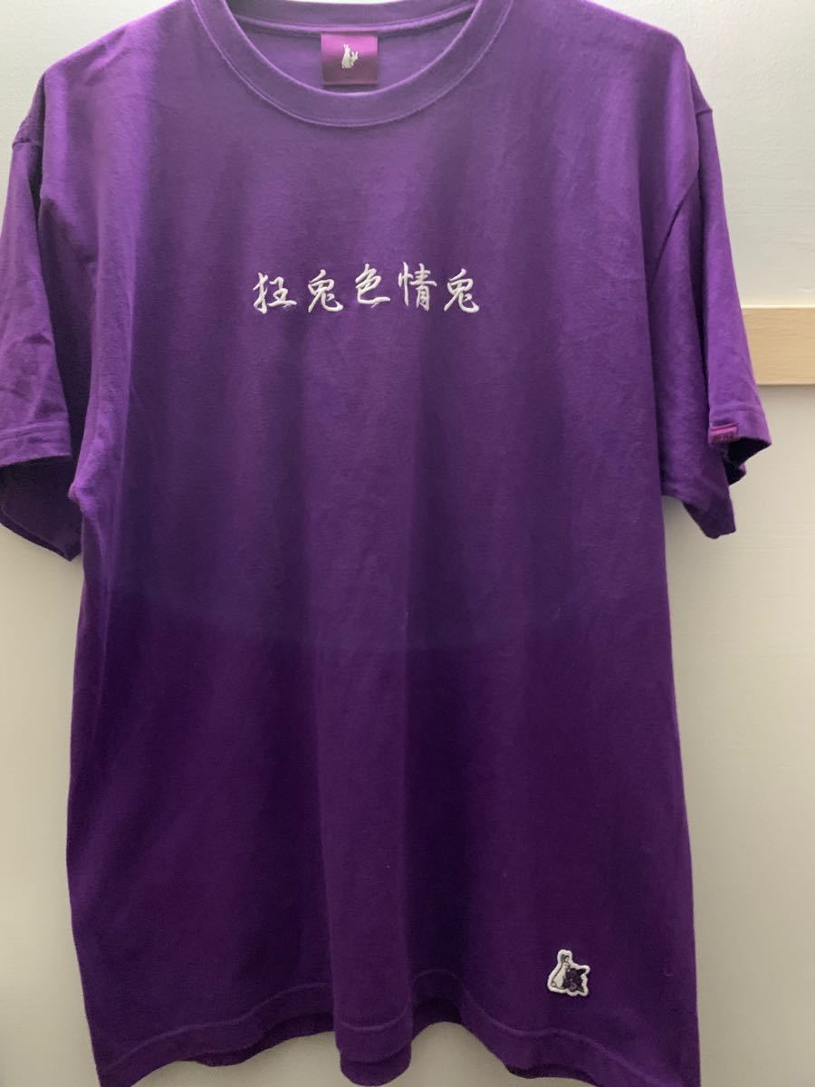 FR2撫子限定 狂頭色情兎花札アイコンTシャツ/紫L/smoking kills/京都