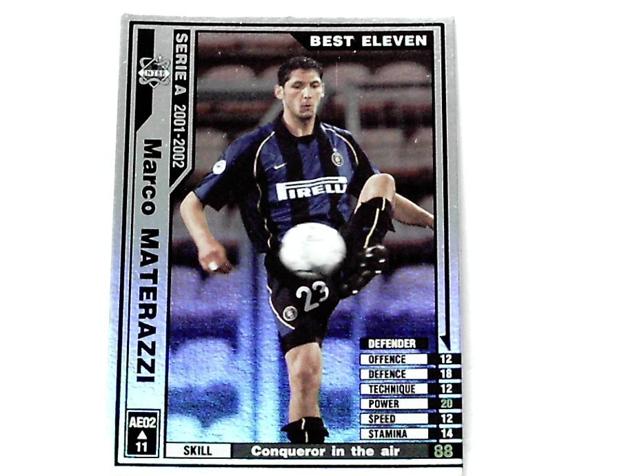 WCCF 2001-2002 AE マルコ・マテラッツィ　Marco Materazzi 1973 Italy　FC Inter Milano 01-02 Serie A Best eleven_画像1