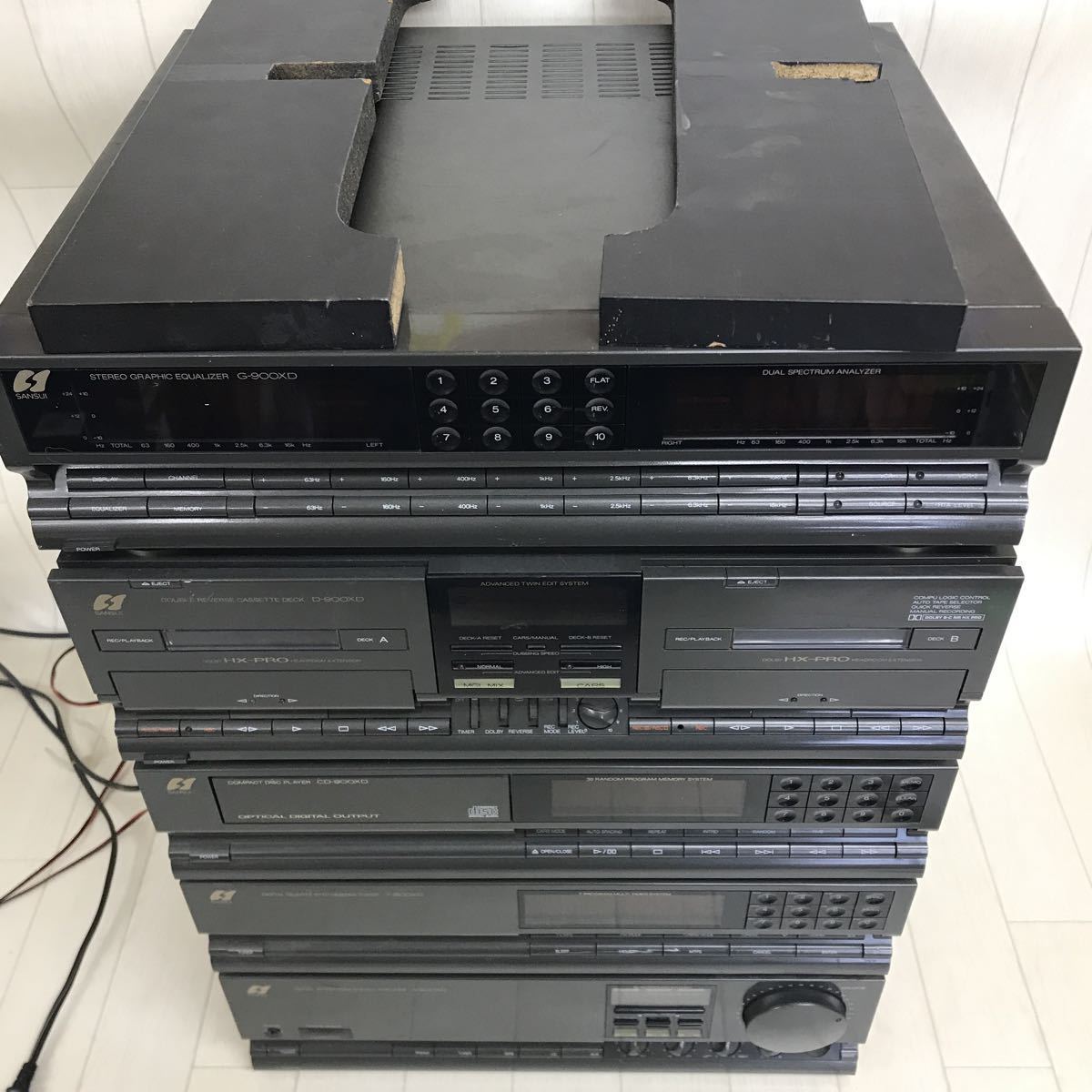 B0521 通電確認済み Sansui サンスイ システムコンポ T-900XD A-900XD