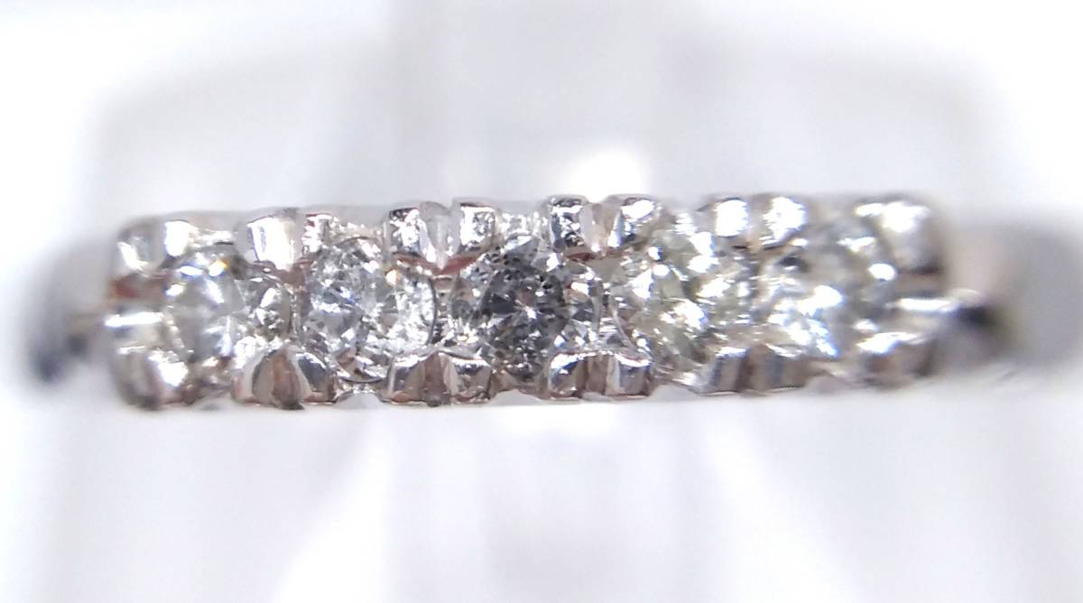 新品仕上げ済】 Pt900 ダイヤモンド 0.15ct リング 約13.5号 4.0g
