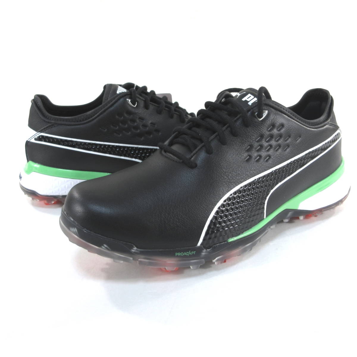 定2.7万 新品 PUMA GOLF 防水 プロアダプト デルタ X スパイク シューズ 27.0cm ブラック プーマ ゴルフ J821