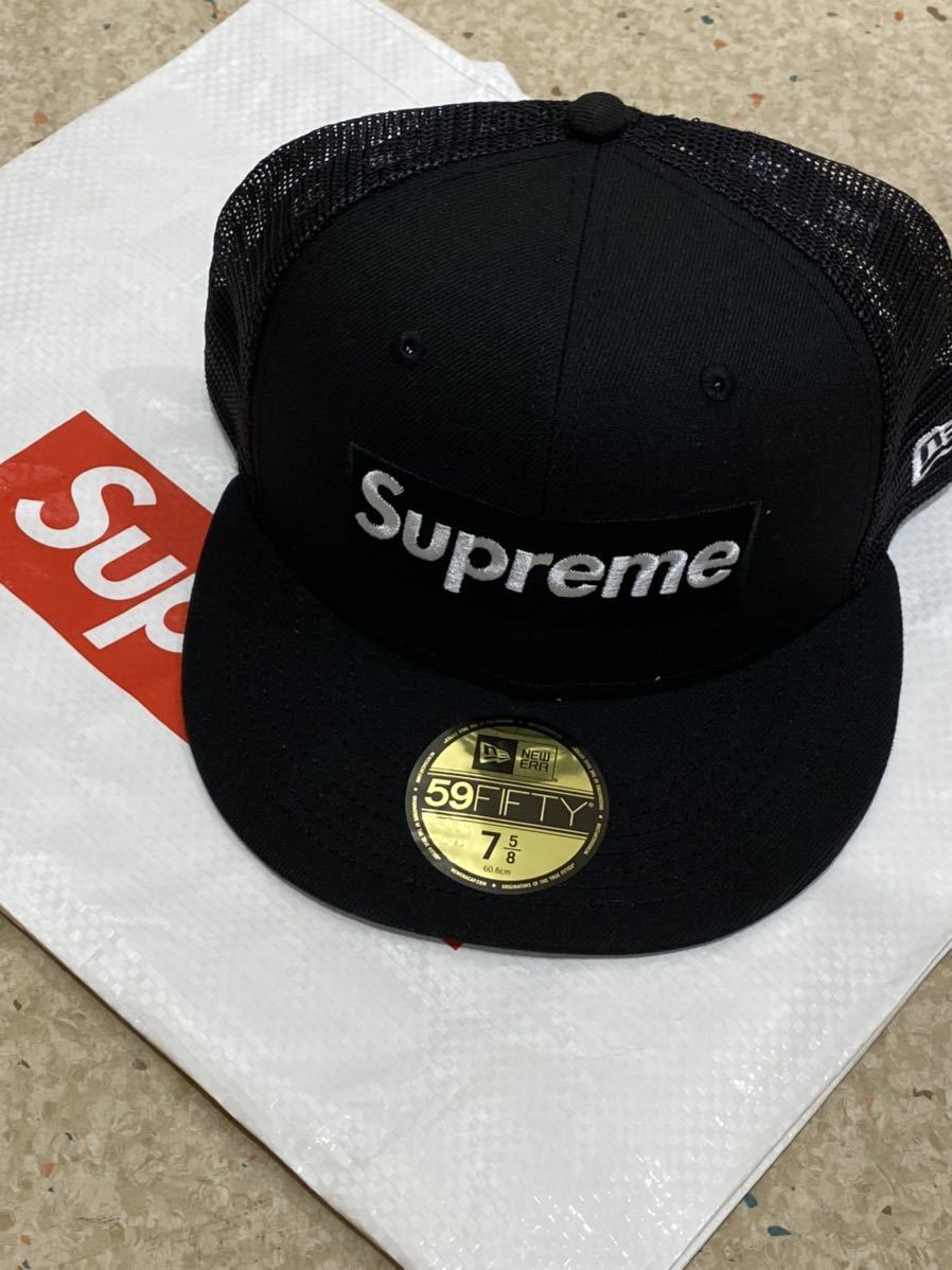 シュプリーム大阪店購入Supreme Box Logo Mesh Cap Back New Era Black