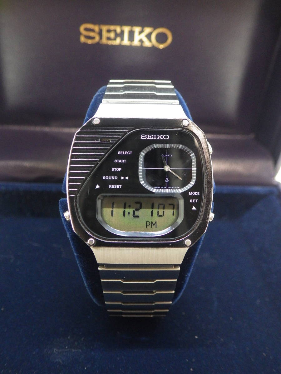 SEIKO ハイブリッド SP 電池交換済み JZF038 動作品 H239 デジアナ www