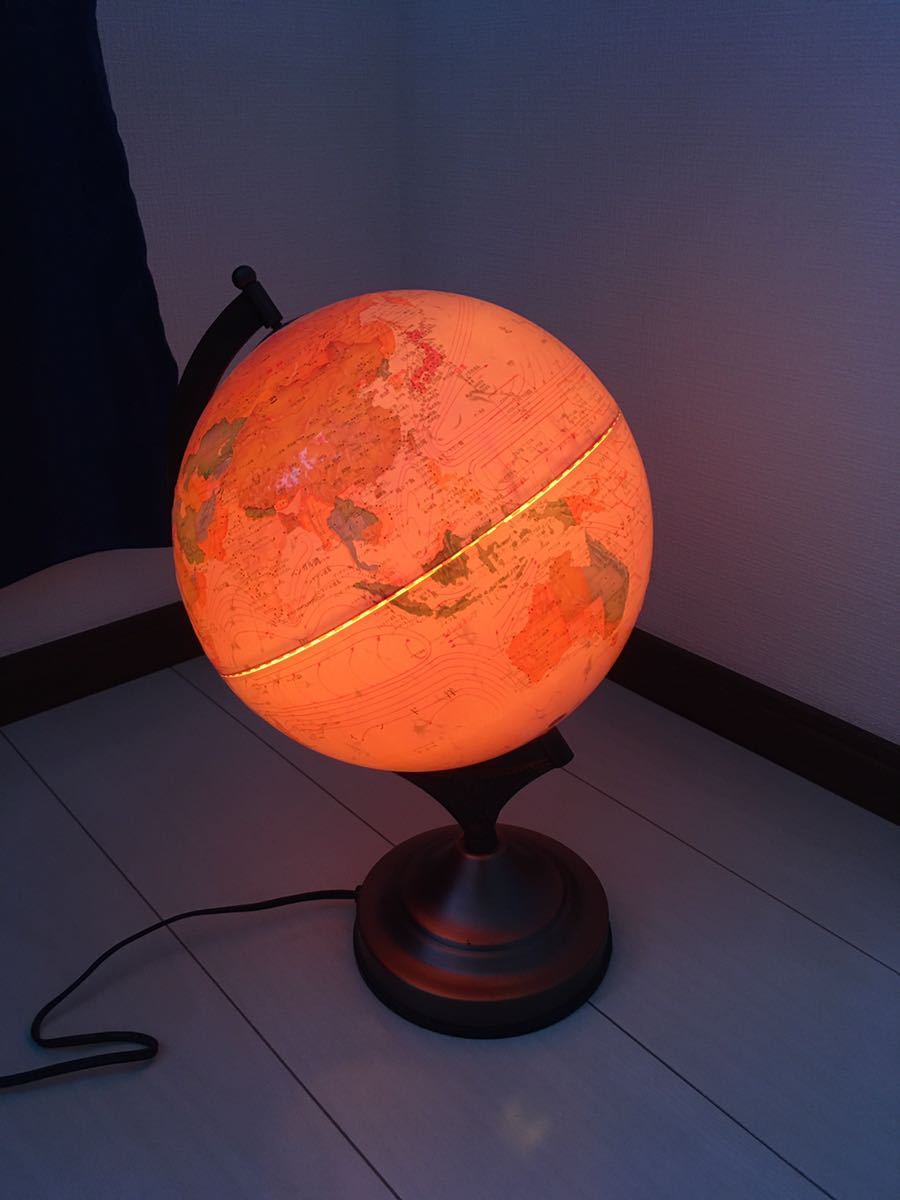 値下げ　レトロ　アンティーク 地球儀 ランプ テーブル 照明_画像7
