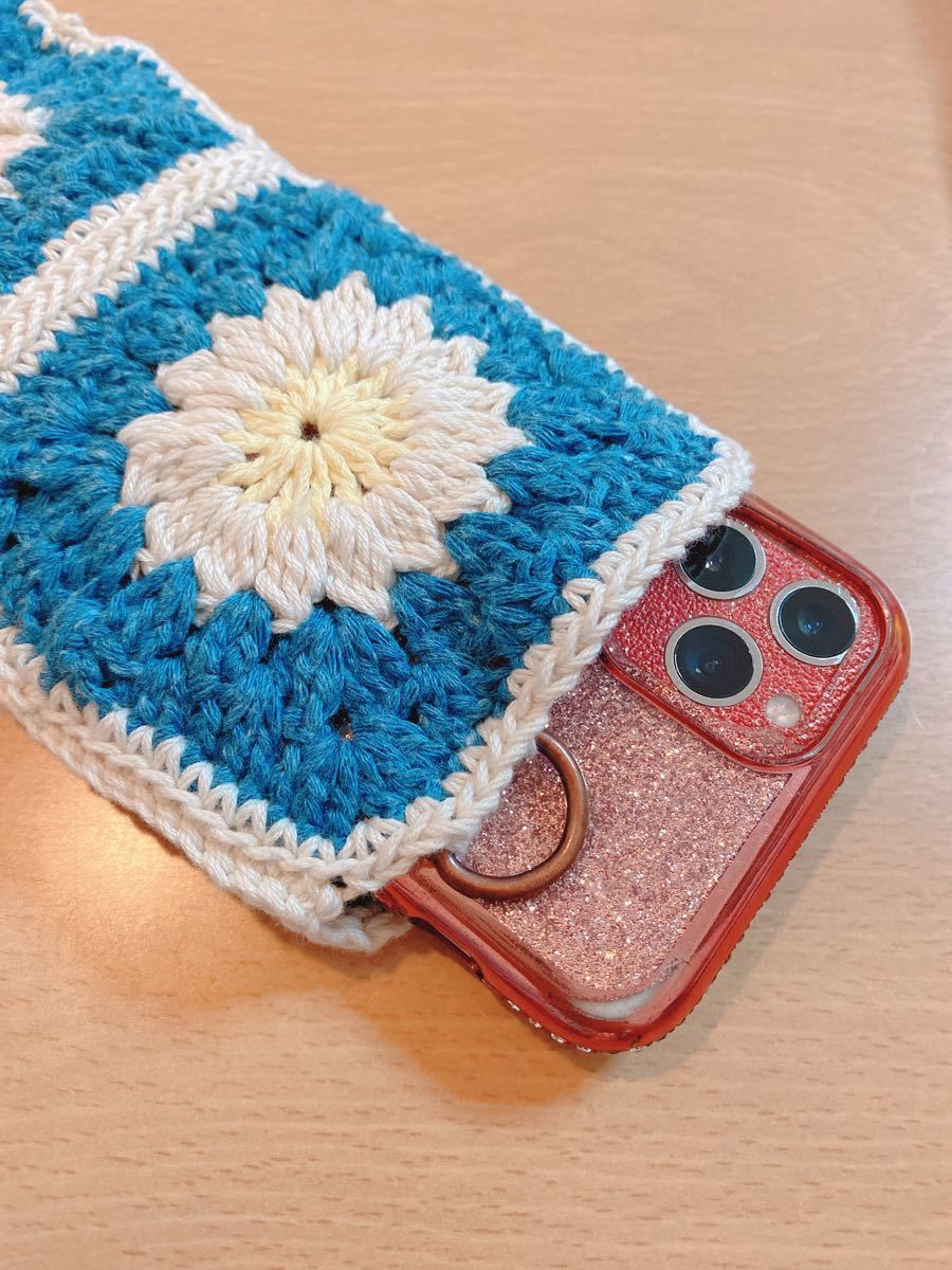 スマホショルダー かぎ編み ハンドメイド