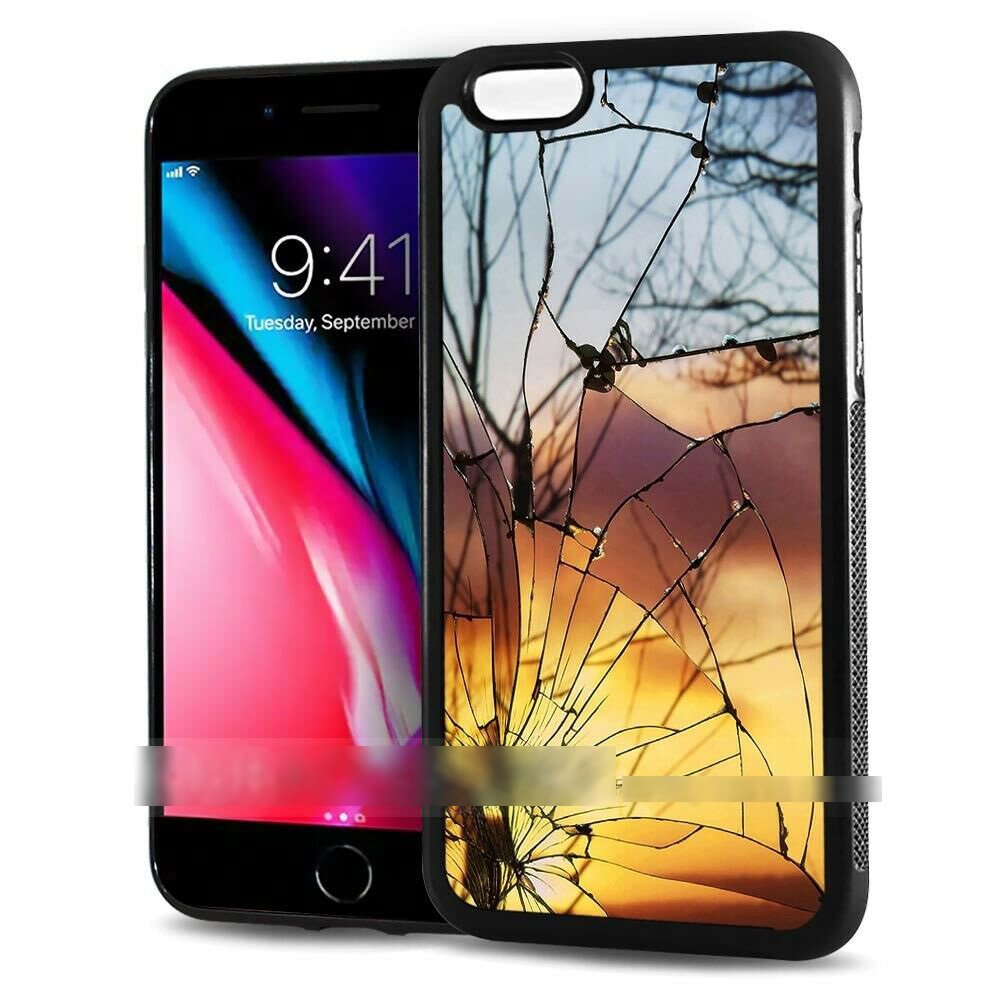 iPhone 7 Plus 8 Plus アイフォン セブン エイト プラス 割れた ガラス スマホケース アートケース スマートフォン カバー_画像1