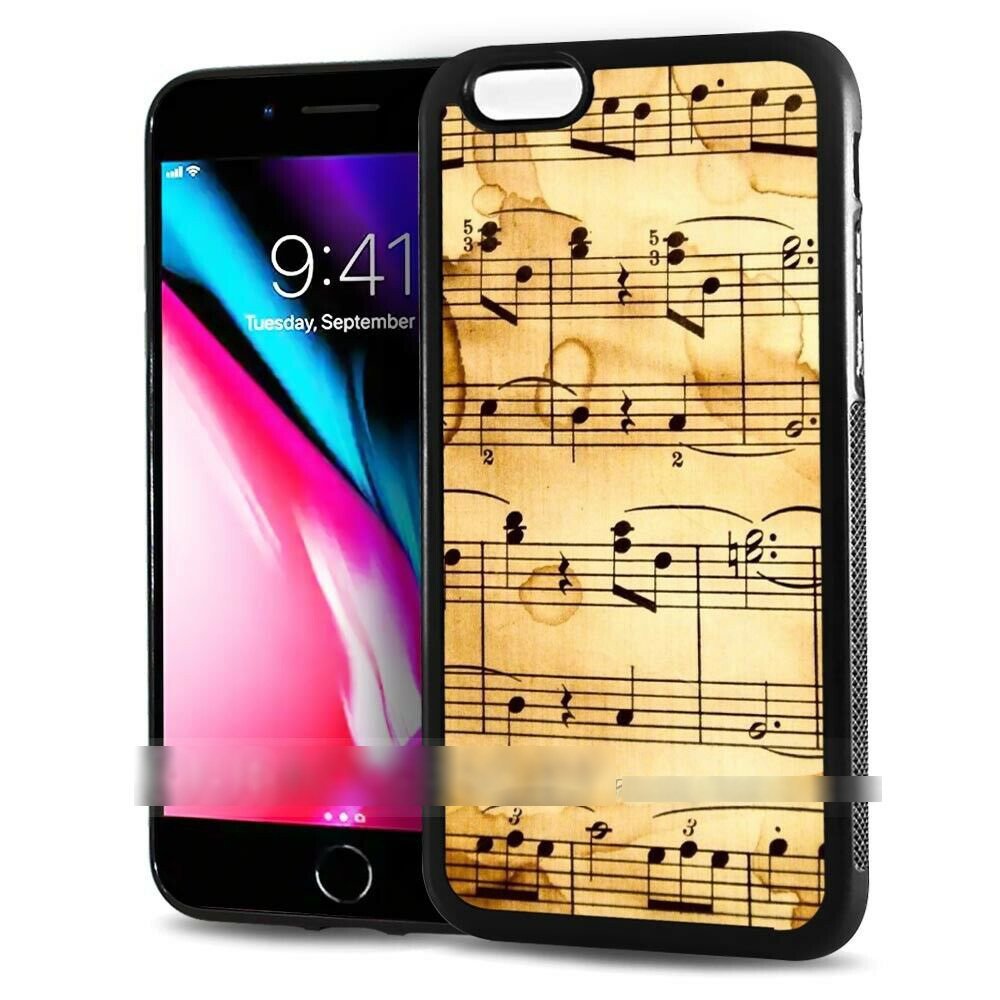 iPhone XS アイフォン テンエス 音符 楽譜 ヴィンテージ感 スマホケース アートケース iPhone Galaxy iPod iPad スマートフォン カバー_画像1