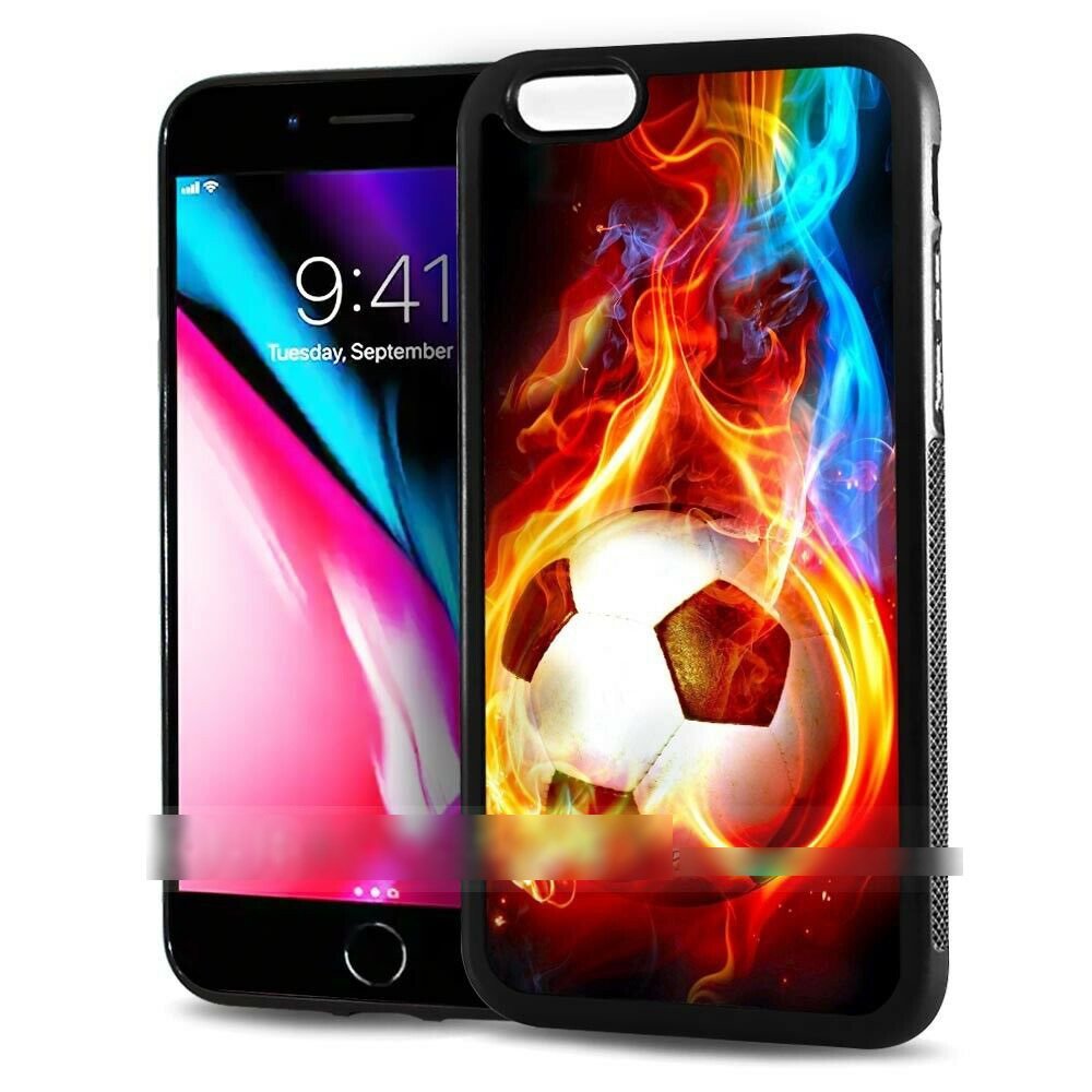 iPhone 12 mini ミニ サッカーボール 燃える スマホケース アートケース スマートフォン カバー_画像1