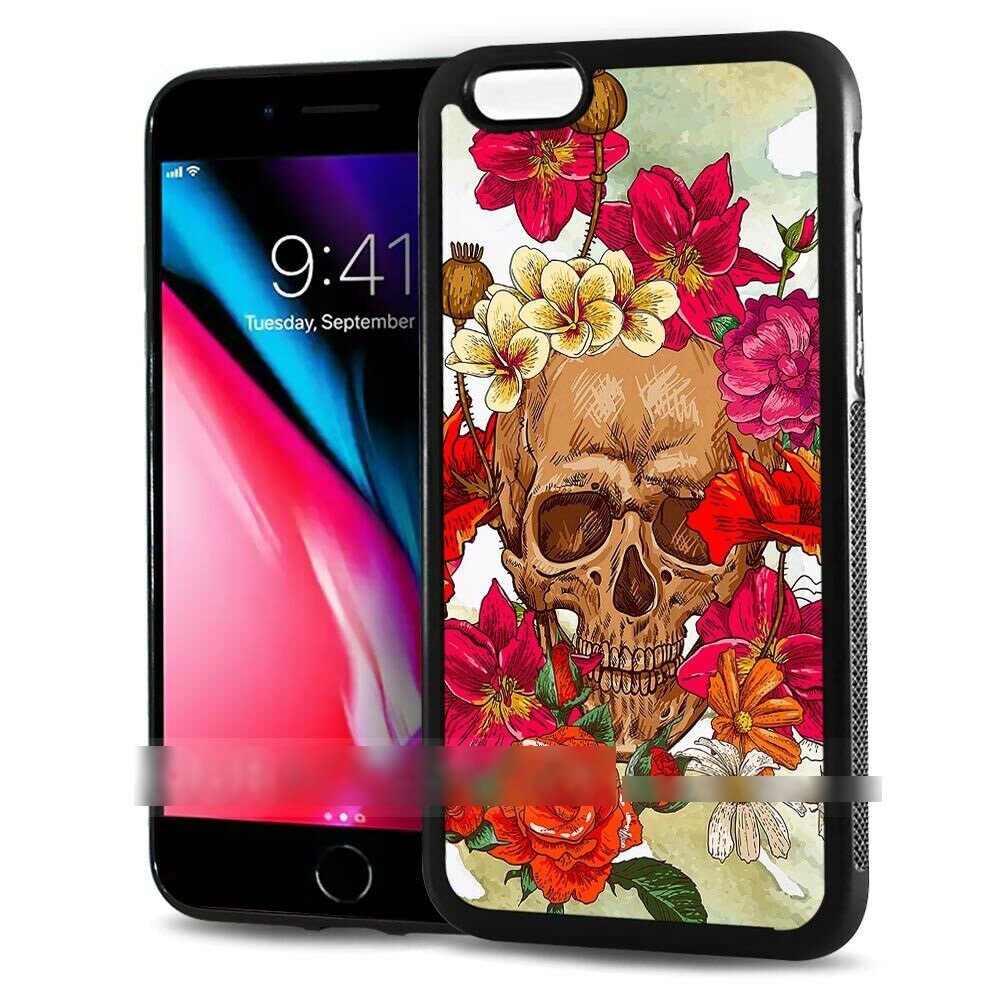 Iphone 11 Pro Max スカル ドクロ 花柄 スマホケース アートケース スマートフォン カバー 品質満点