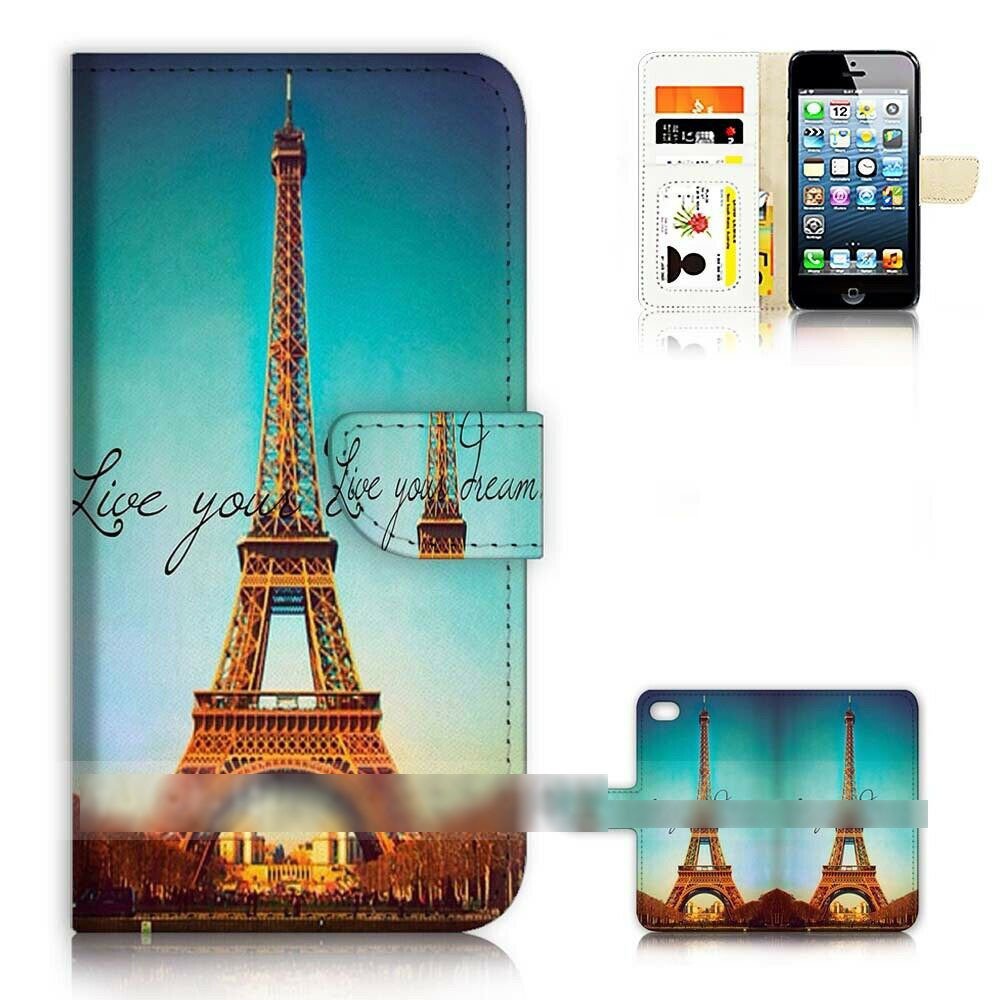 iPhone 5 アイフォン ファイブ エッフェル塔 フランス パリ スマホケース 手帳型ケース スマートフォン カバー_画像1