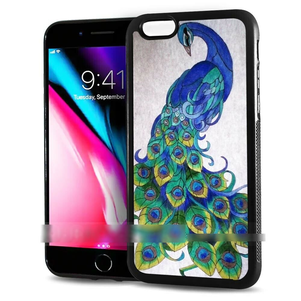 iPhone 7 Plus 8 Plus アイフォン セブン エイト プラス クジャク 羽 孔雀 スマホケース アートケース スマートフォン カバー_画像1