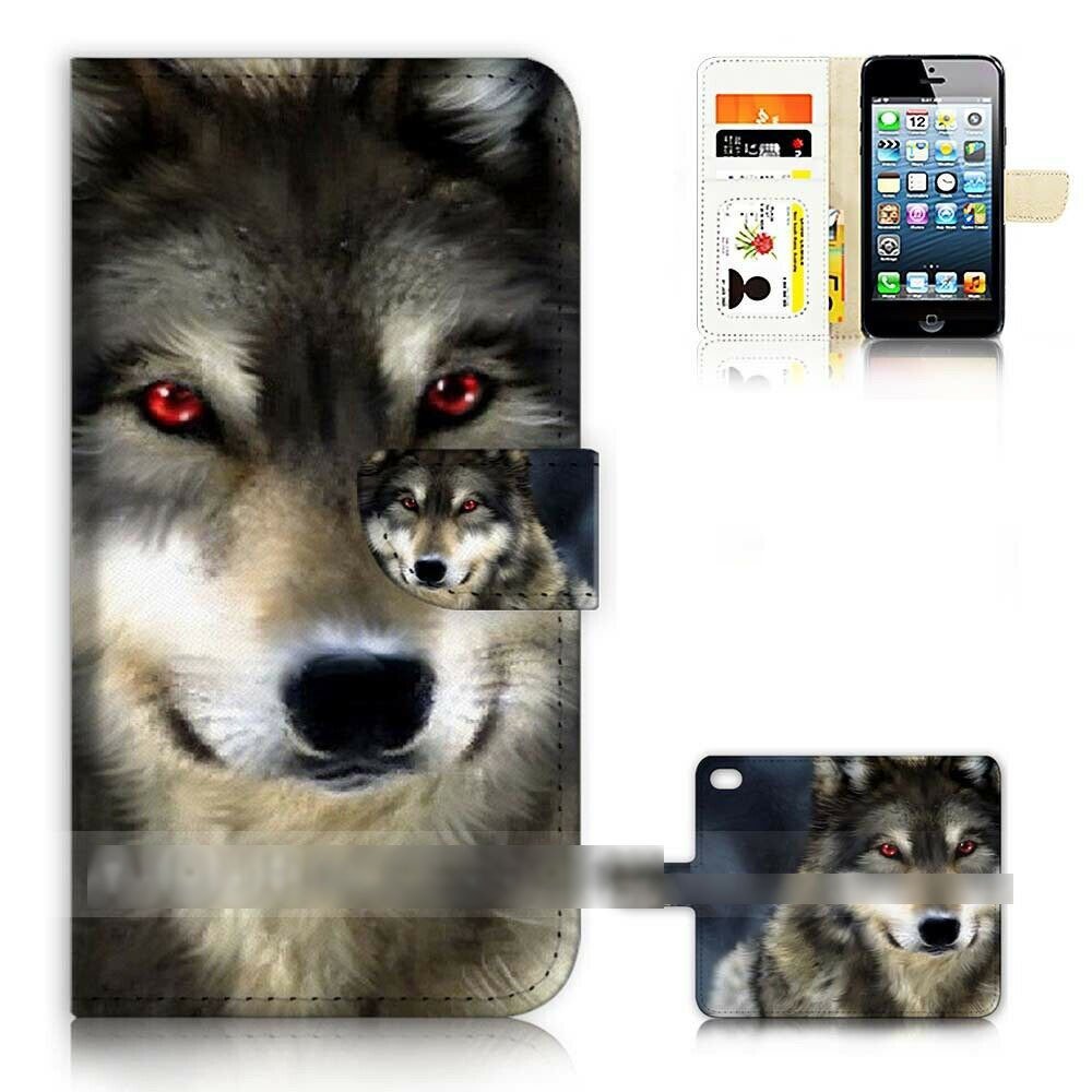 iPod Touch 5 6 iPod Touch five Schic s. oo kami Wolf smartphone case notebook type case smart phone cover 