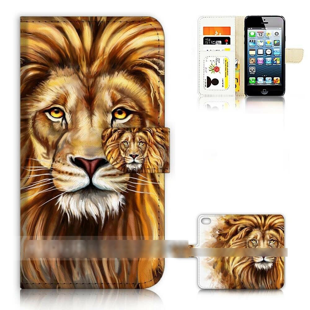 iPhone 5C アイフォン ファイブ シー ライオン シシ 獅子 スマホケース 手帳型ケース スマートフォン カバー_画像1