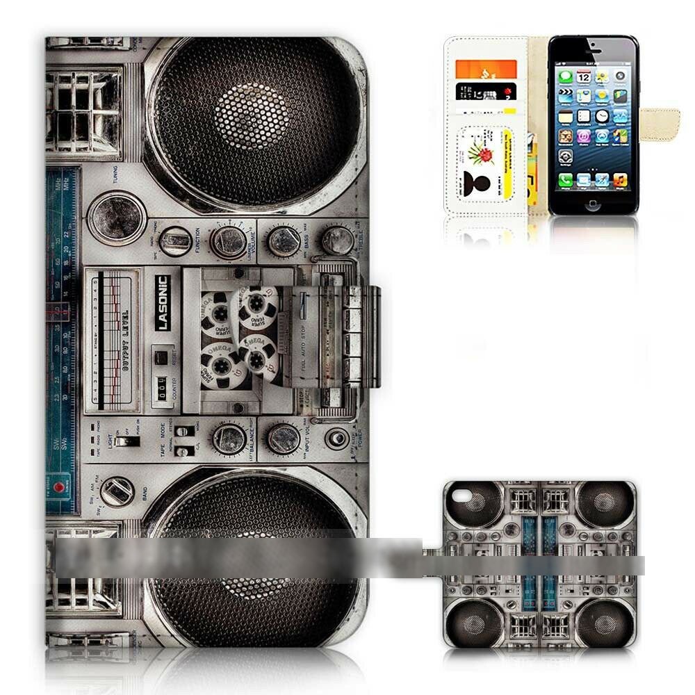iPod Touch 5 6 アイポッド タッチ ファイブ シックス ラジカセ レトロ スマホケース 手帳型ケース スマートフォン カバー_画像1