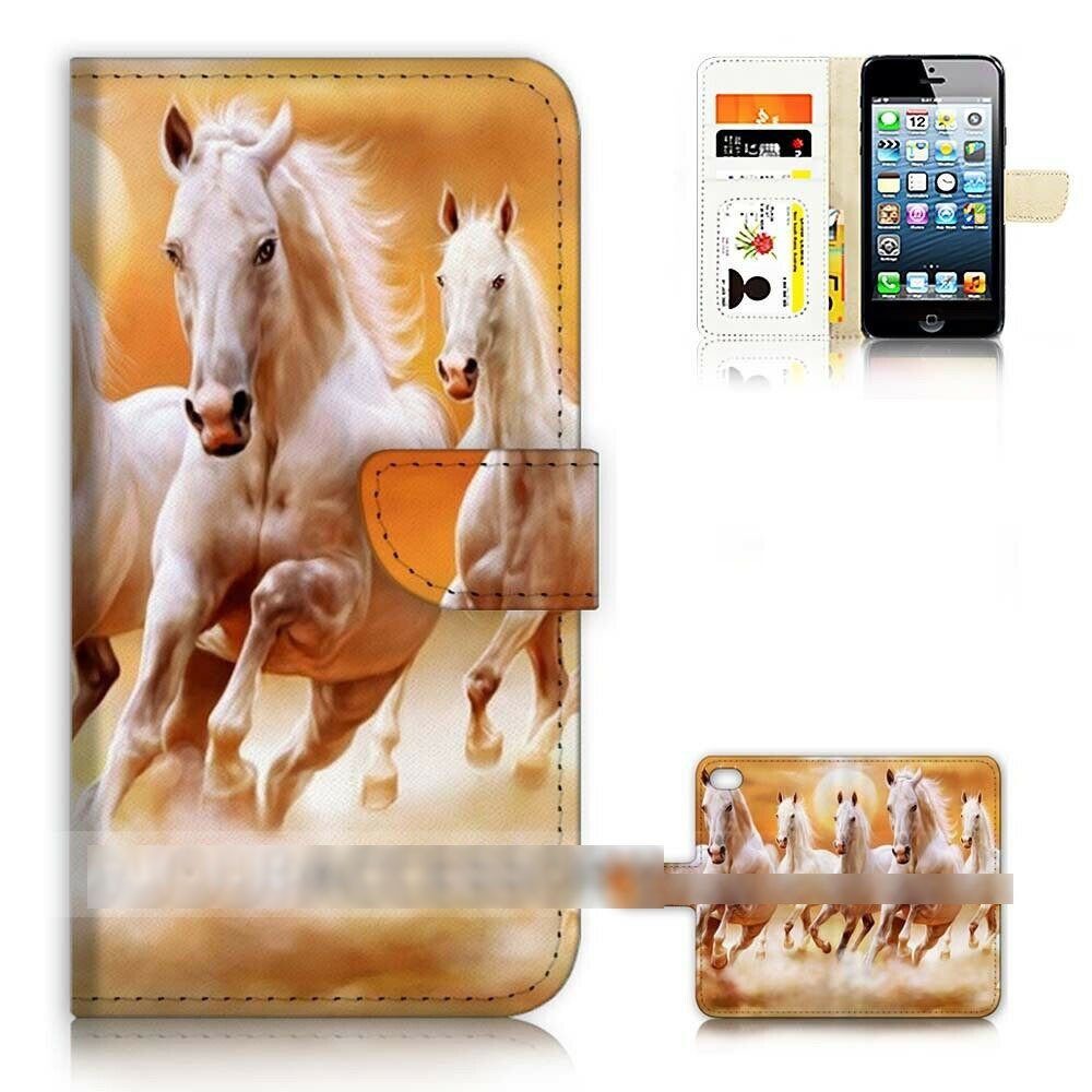 iPhone XS MAX アイフォン テンエス マックス 白い 馬 ウマ ホース スマホケース 手帳型ケース スマートフォン カバー_画像1