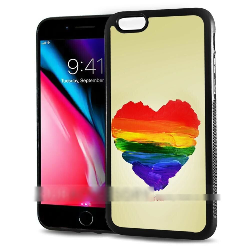 iPhone 11 Pro Max ラブ ハート カラフル LGBTQ スマホケース アートケース スマートフォン カバー_画像1