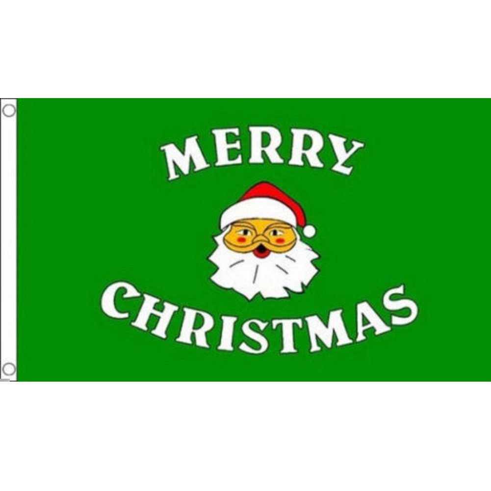 海外限定 国旗 メリークリスマス サンタクロース 特大フラッグ_画像1