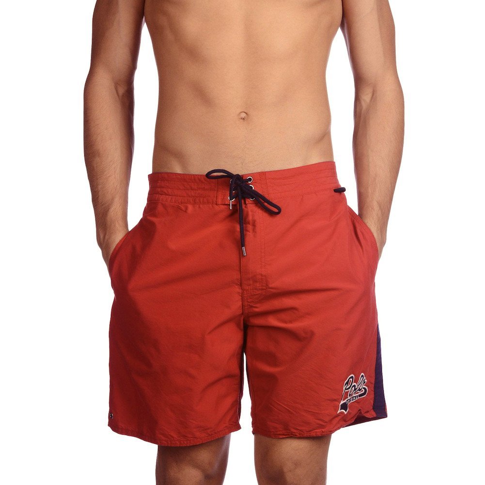  новый товар стандартный 60%OFF POLO RALPH LAUREN Polo Ralph Lauren купальный костюм 30 красный хлопок нейлон весна лето шорты для серфинга купальный костюм SAFARI..