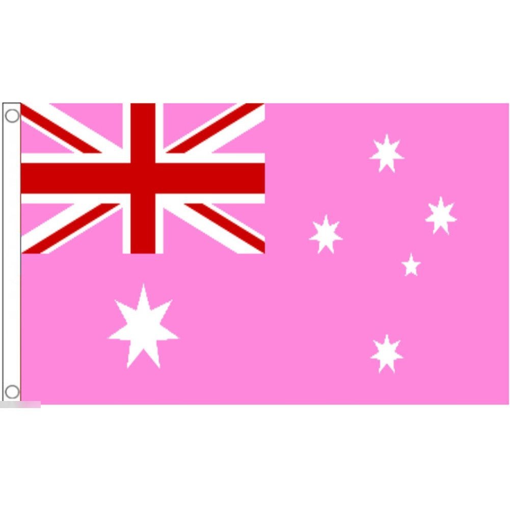 海外限定 国旗 オーストラリア連邦 ピンク キュート 特大フラッグ_画像1