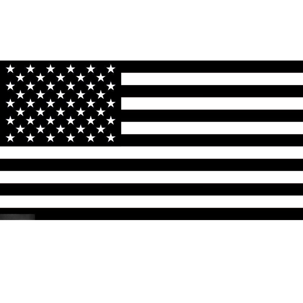 海外限定 国旗 アメリカ 米国 星条旗 白黒 モノクロ 特大フラッグ_画像1