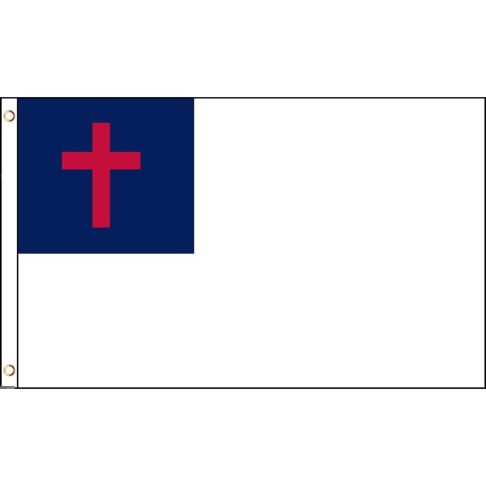 海外限定 国旗 クリスチャン フラッグ キリスト教 十字架 特大フラッグ_画像1