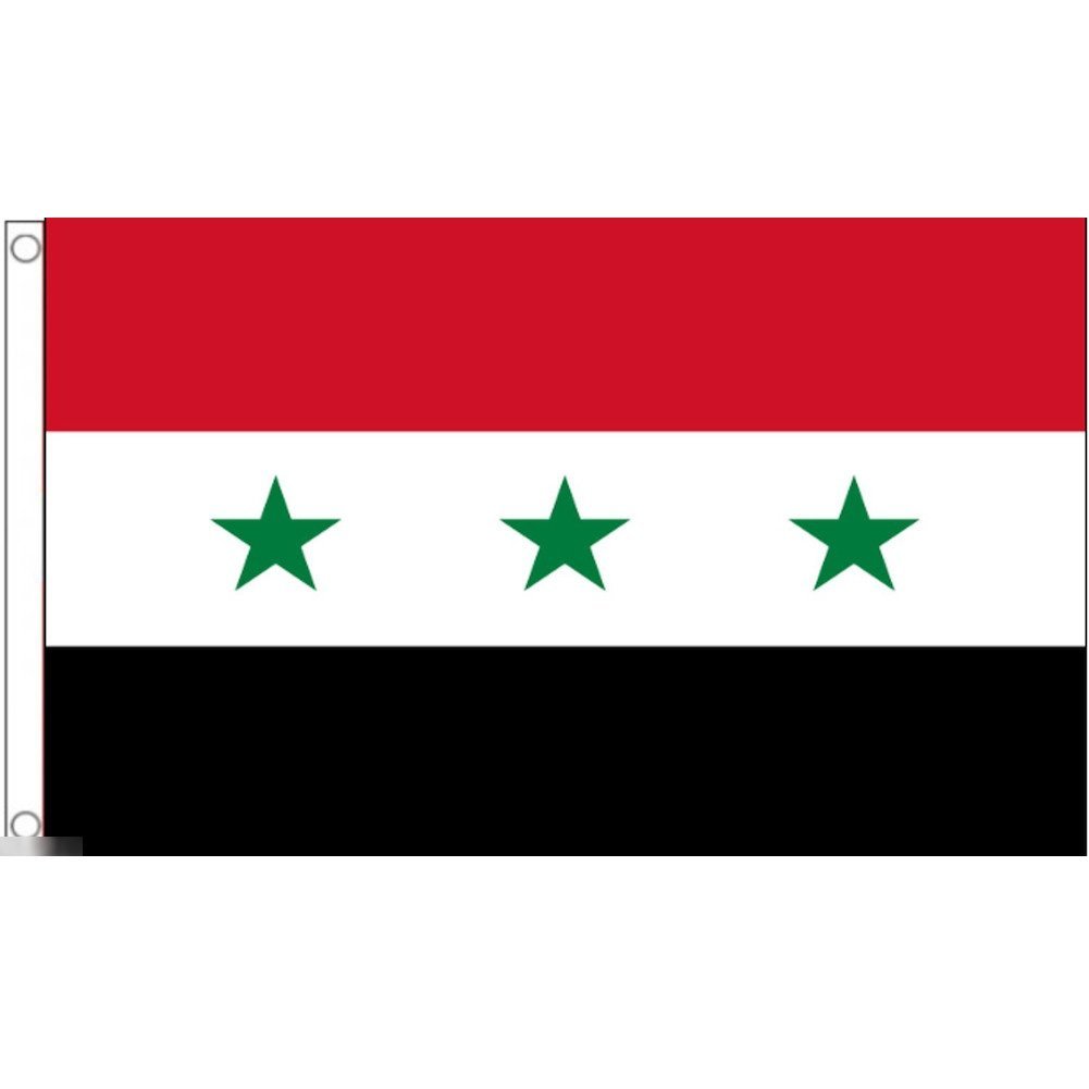海外限定 国旗 シリア アラブ共和国 旧国旗 特大フラッグ_画像1