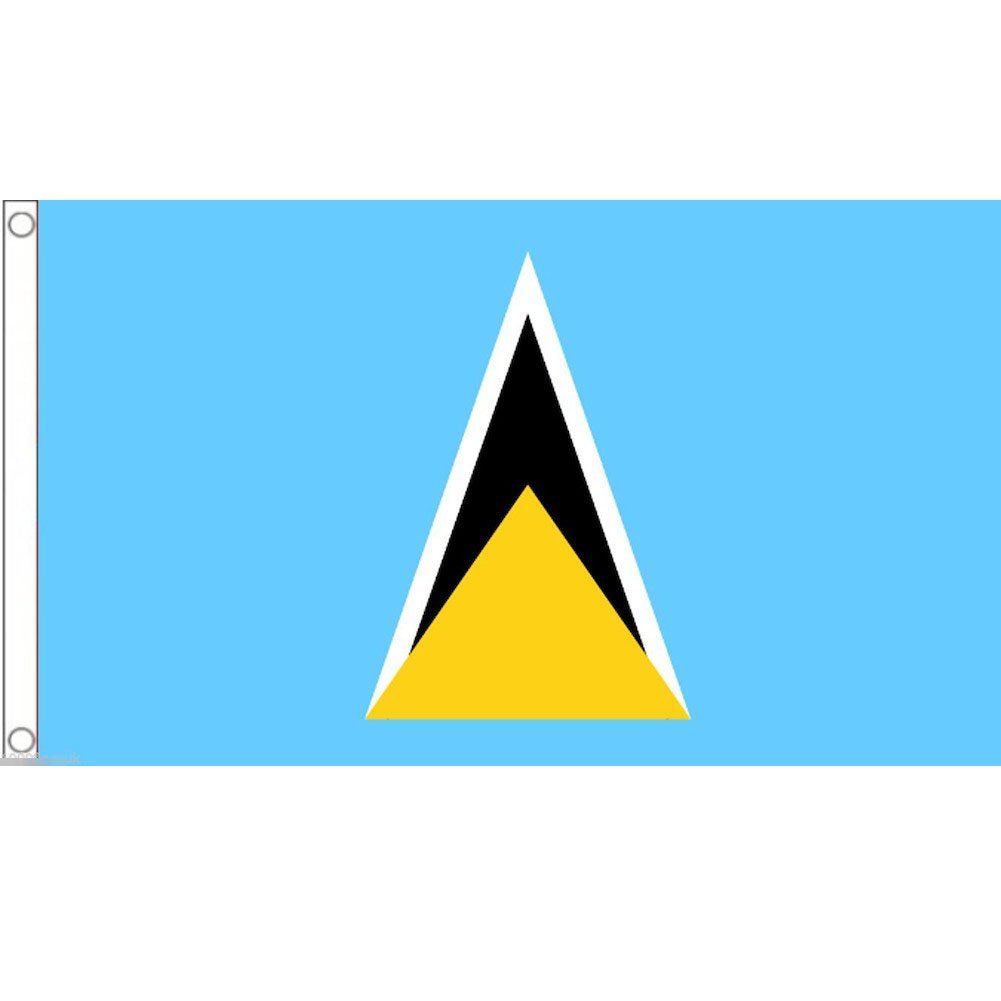 海外限定 国旗 セントルシア 西インド諸島 カリブ海 特大フラッグ_画像1