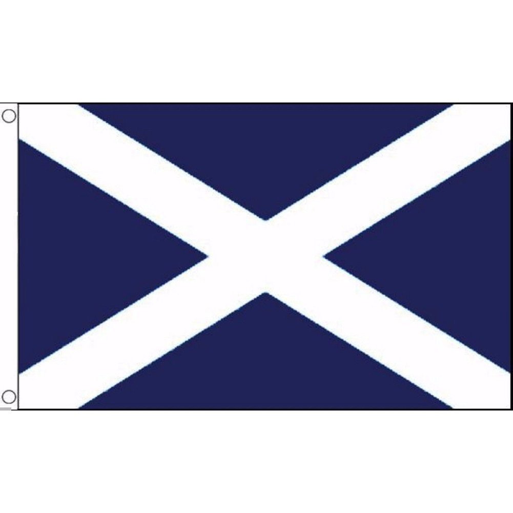 海外限定 国旗 スコットランド 聖アンデレ十字 セント アンドリュー クロス 紺 ネイビー 特大フラッグ_画像1