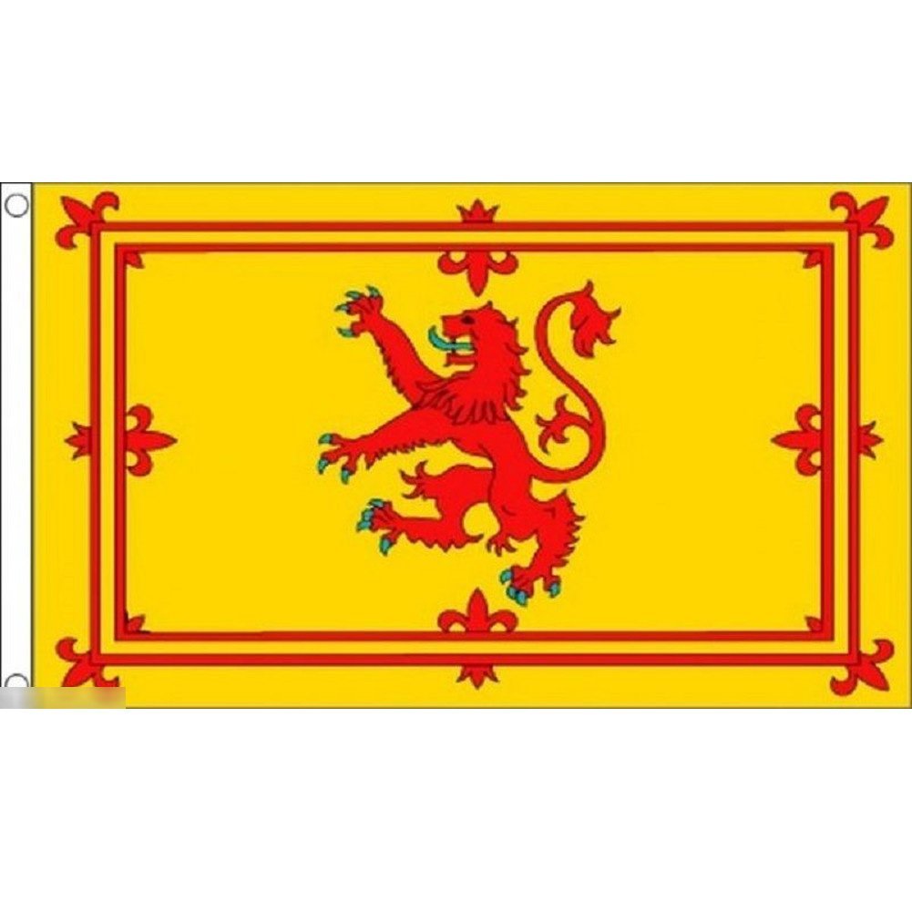 海外限定 国旗 スコットランド 紋章 赤い ライオン 獅子 特大フラッグ_画像1