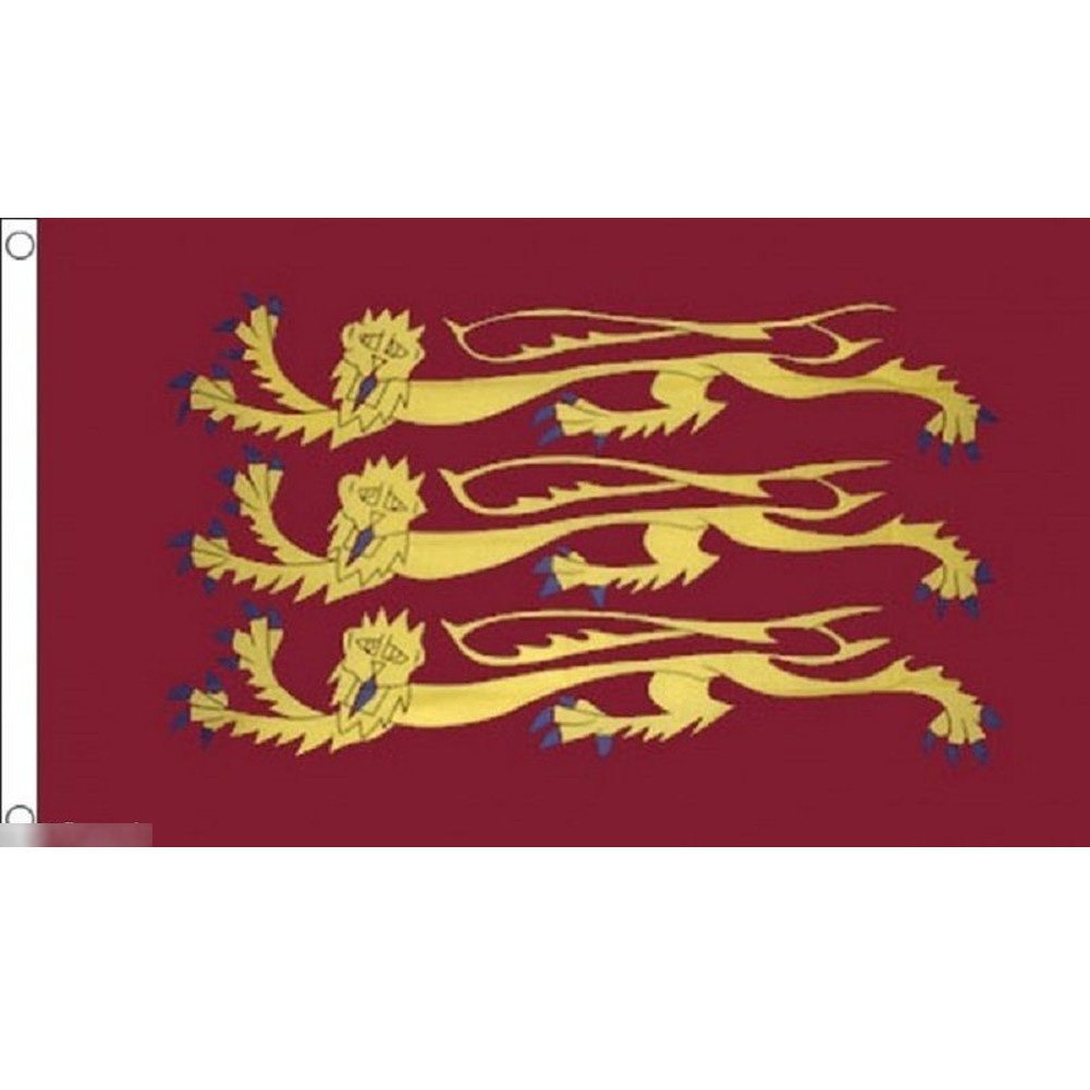 海外限定 国旗 イングランド 王室 紋章 3頭 ライオン 特大フラッグ_画像1