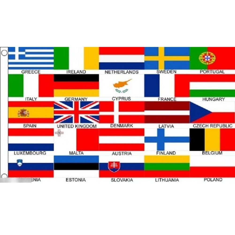 海外限定 国旗 EU 欧州連合加盟国 15ヶ国 15カ国 特大フラッグ_画像1