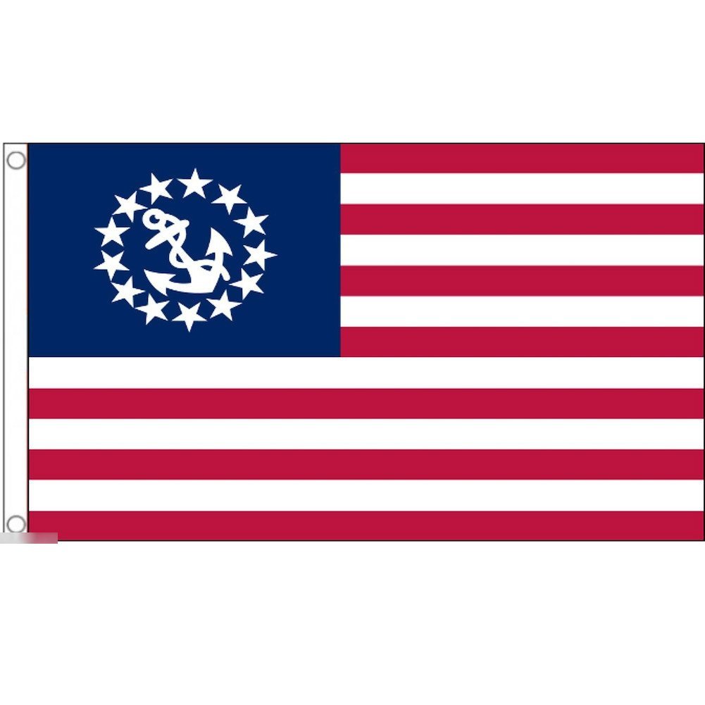 海外限定 国旗 アメリカ合衆国 USA 星条旗 ヨット エンサイン 船 イカリ 錨 マリン 特大フラッグ_画像1