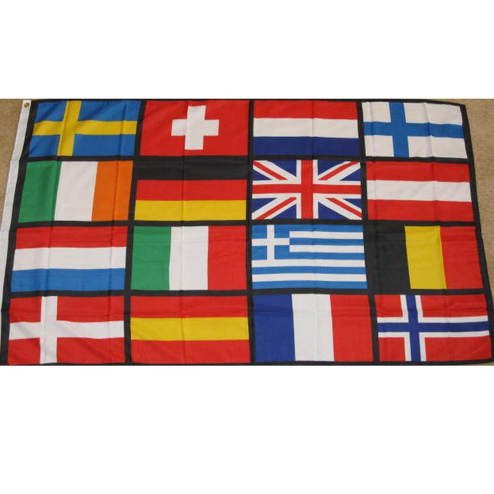 海外限定 国旗 ヨーロッパ 16カ国 特大フラッグ_画像1