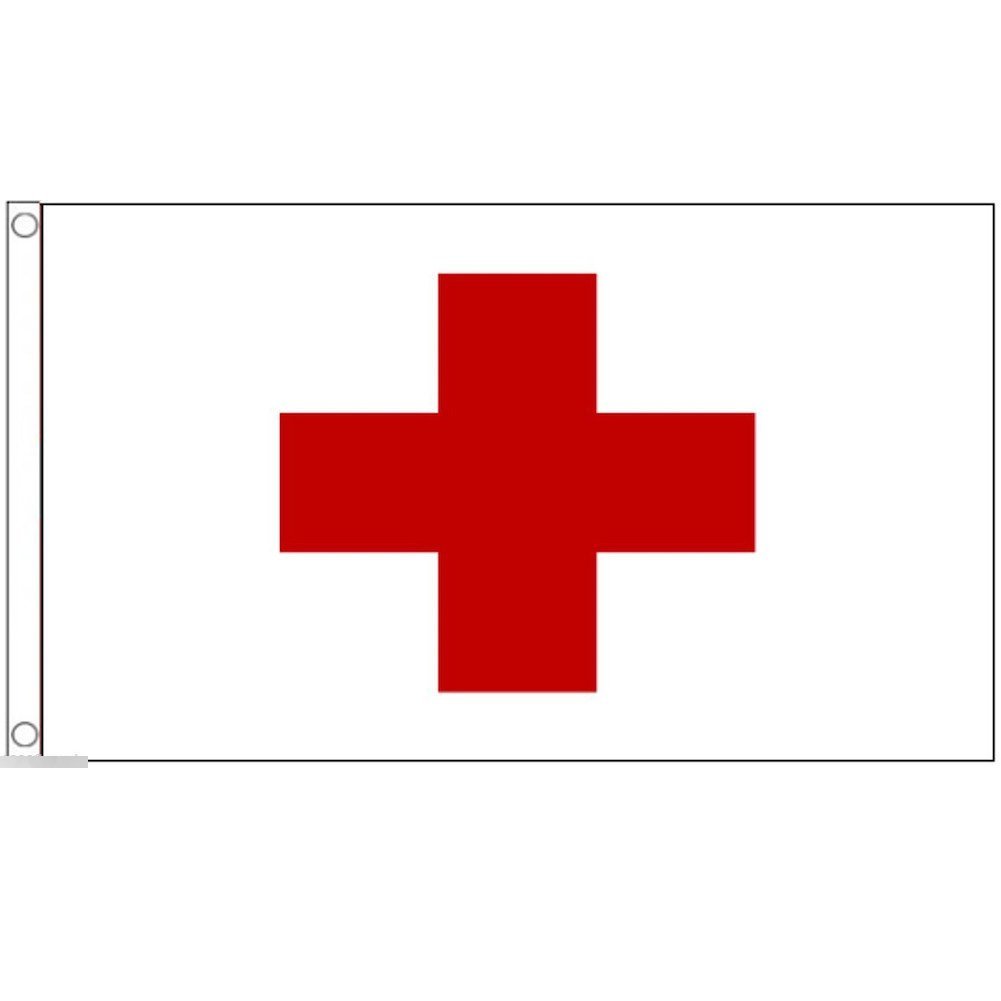 海外限定 国旗 赤十字 レッド クロス 特大フラッグ_画像1