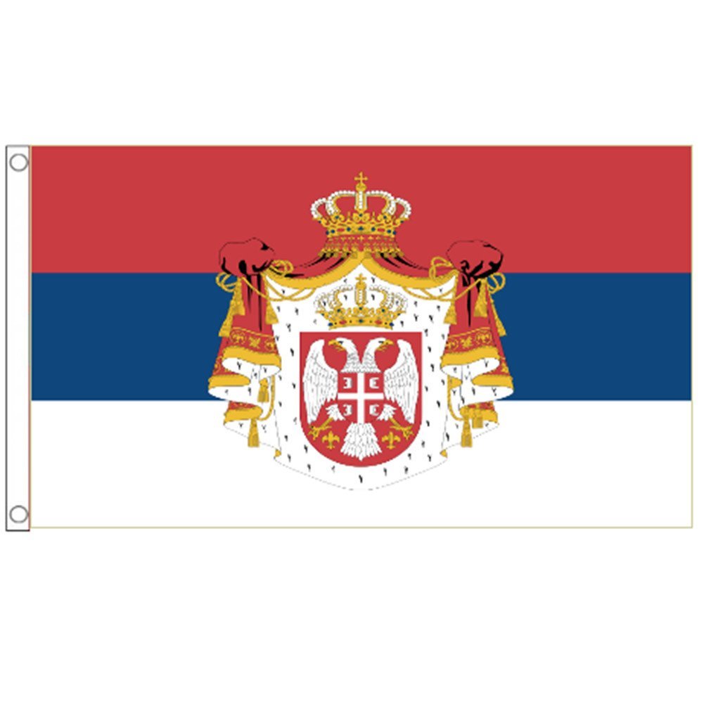 海外限定 国旗 セルビア王国 特大フラッグ_画像1