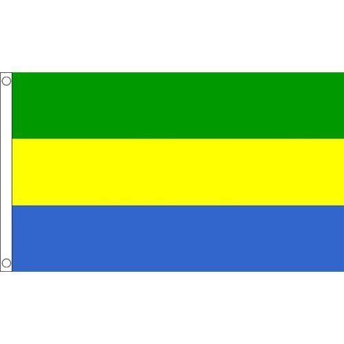 海外限定 国旗 ガボン共和国 アフリカ 貴重 大フラッグ_画像1