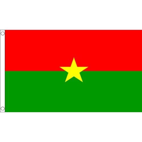 海外限定 国旗 ブルキナファソ アフリカ 貴重 大フラッグ_画像1