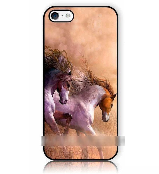 iPhone 7 Plus馬 ウマ ホース アートケース保護フィルム付_画像1