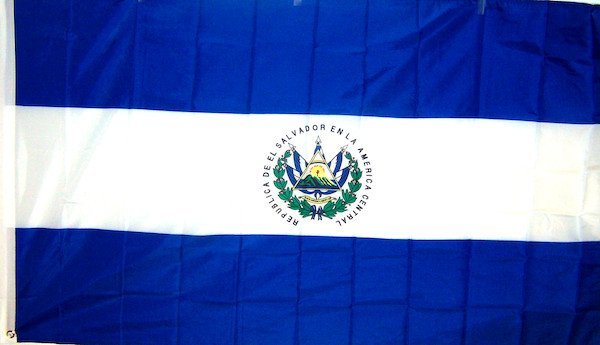 海外限定 国旗 エルサルバドル共和国 大フラッグ_画像1