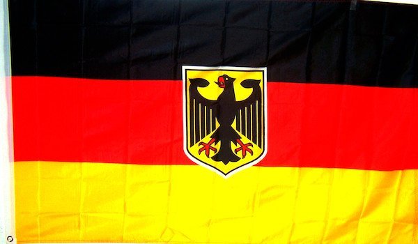海外限定 国旗 ドイツ連邦共和国 国章 黒鷲 大フラッグ_画像1