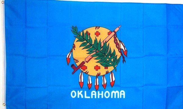海外限定 国旗 アメリカ オクラホマ州 州旗 大フラッグ_画像1