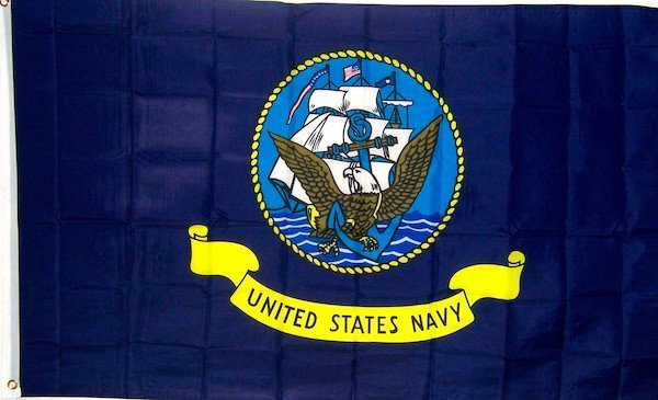 海外限定 アメリカ海軍 USA ネイビー 軍旗 特大フラッグ_画像1