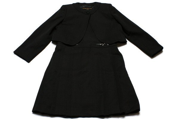 配送員設置 新品正規70％OFF コムサフィユ ワンピーススーツ 黒 110 日本製 110（105～114cm）
