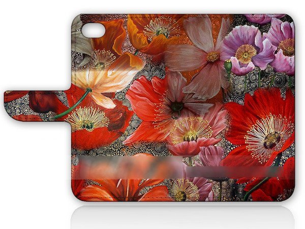 iPhone 8 アイフォン 8 アイフォーン 8アート花柄スマホケース充電ケーブルフィルム付_画像2
