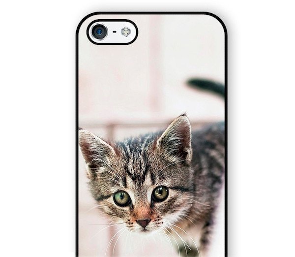 iPhone6 6S子ネコ 猫 アートケース 保護フィルム付_画像2