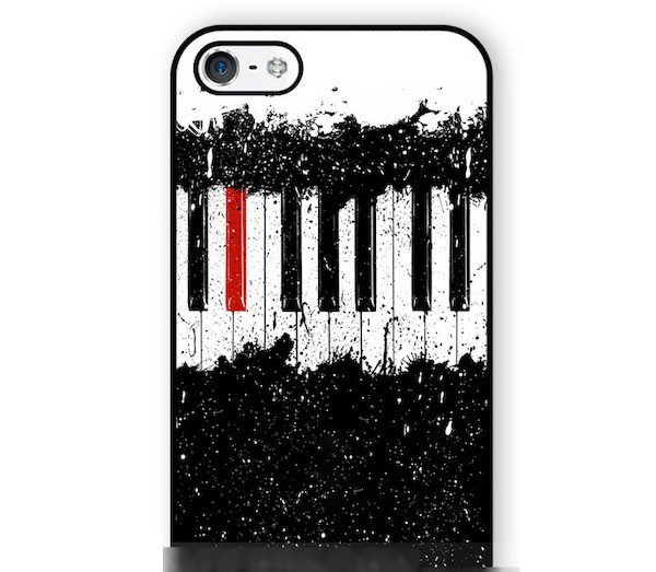 iPhone5 5S5CSEピアノ 鍵盤 アートケース保護フィルム付_画像2