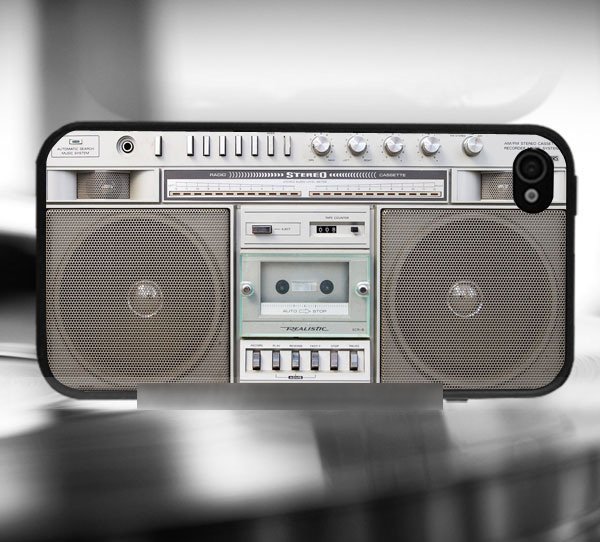 iPhone 5C retro radio-cassette case protection film attaching 