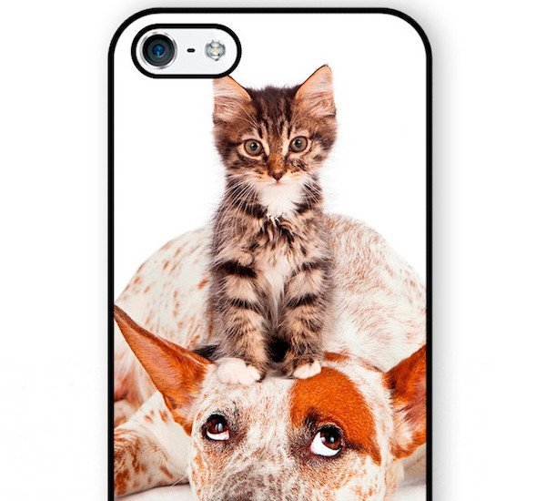 iPhone6 6S猫 ネコ 犬アートケース 保護フィルム付_画像2